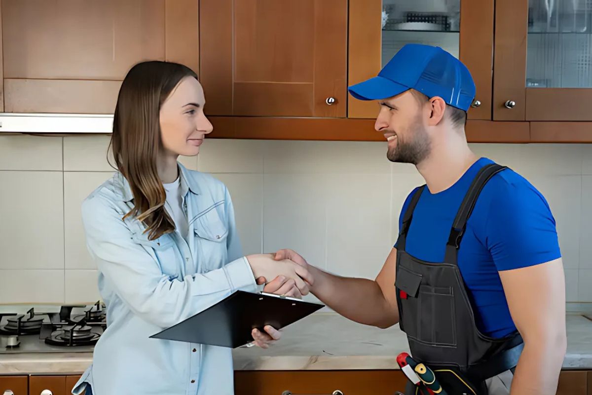 cliente satisfeito com serviço