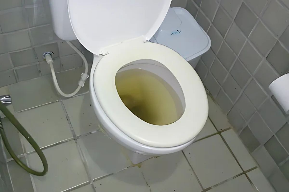 Vaso sanitário transbordando por entupimento