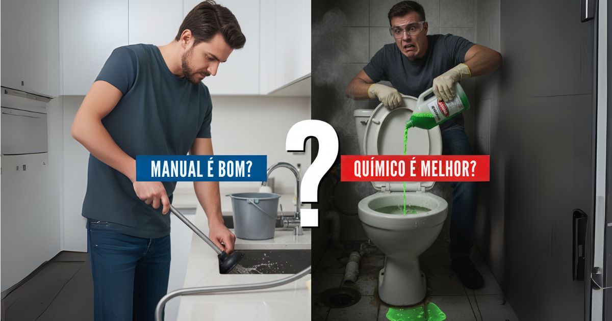 Desentupimento manual ou químico qual é melhor