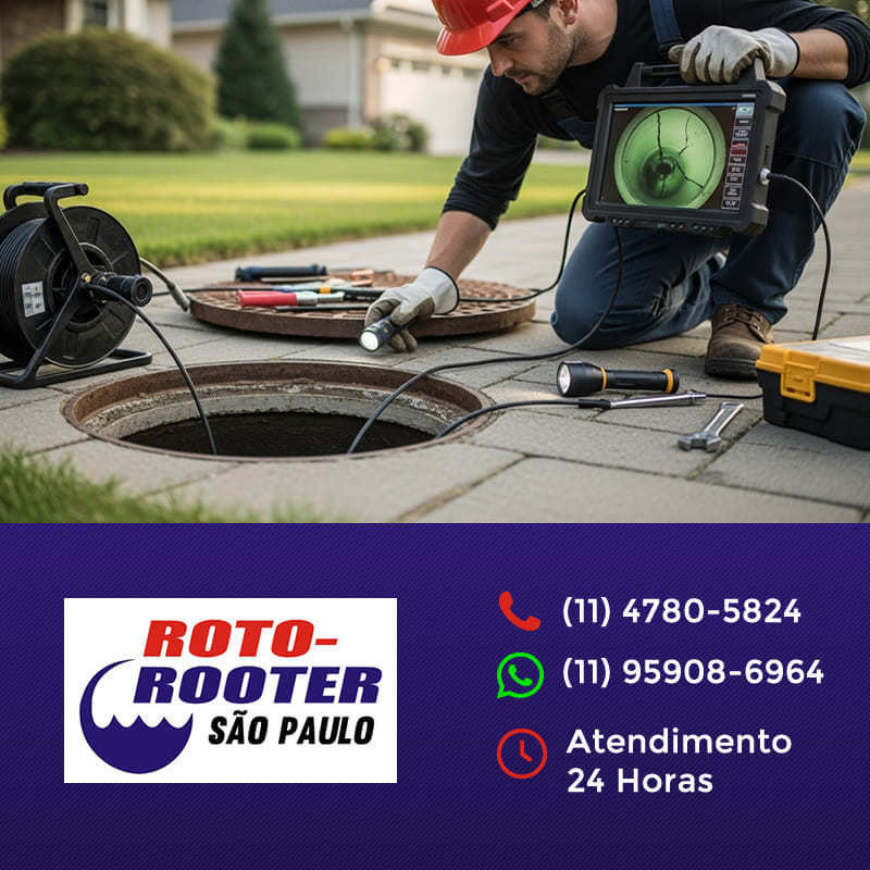 Vídeo Inspeção de Esgoto em Santo Amaro