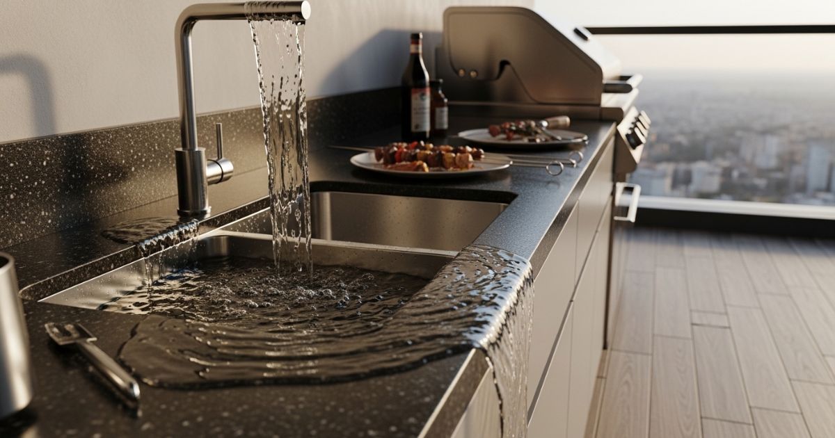 Entupimento em varanda gourmet - causas riscos e como evitar