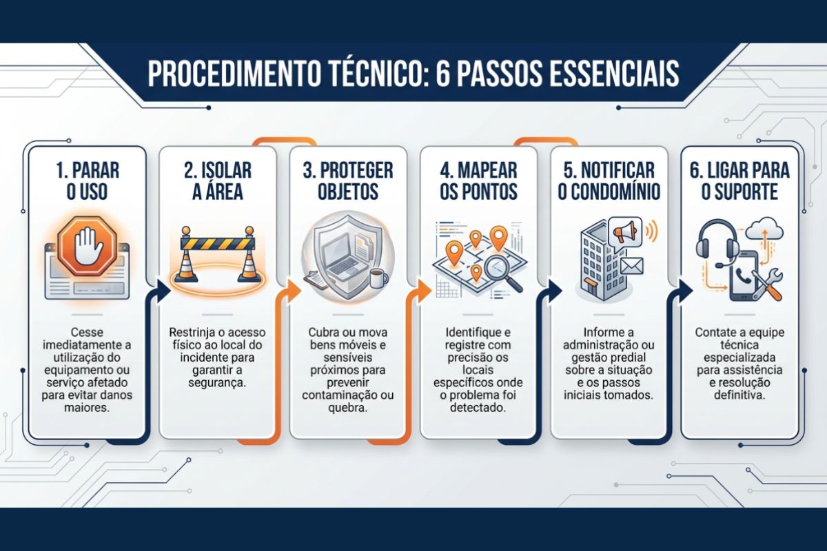 Passos seguros ao encontrar água voltando pelo ralo em Moema