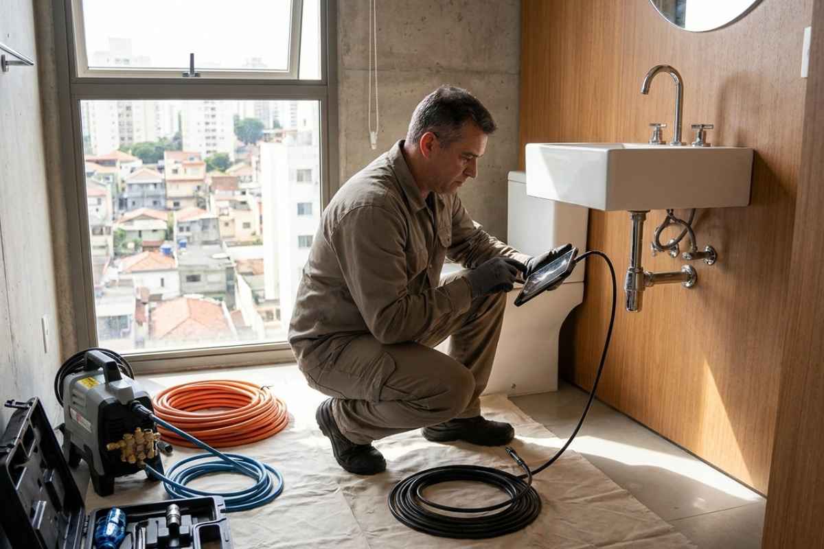 Serviço profissional de desentupimento em São Paulo
